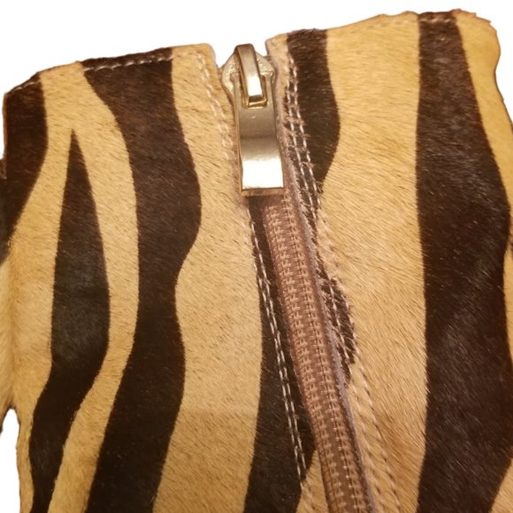 EUC | Women | Stiletto Ankle Booties | Zebra Animal Print | Calf Hair | Size: 10 - Picture 11 of 16